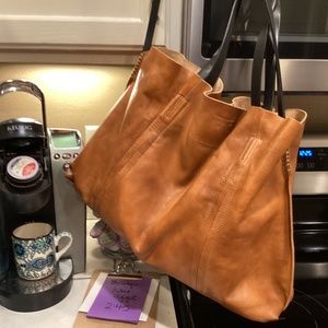 Large leather satchel
